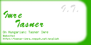 imre tasner business card